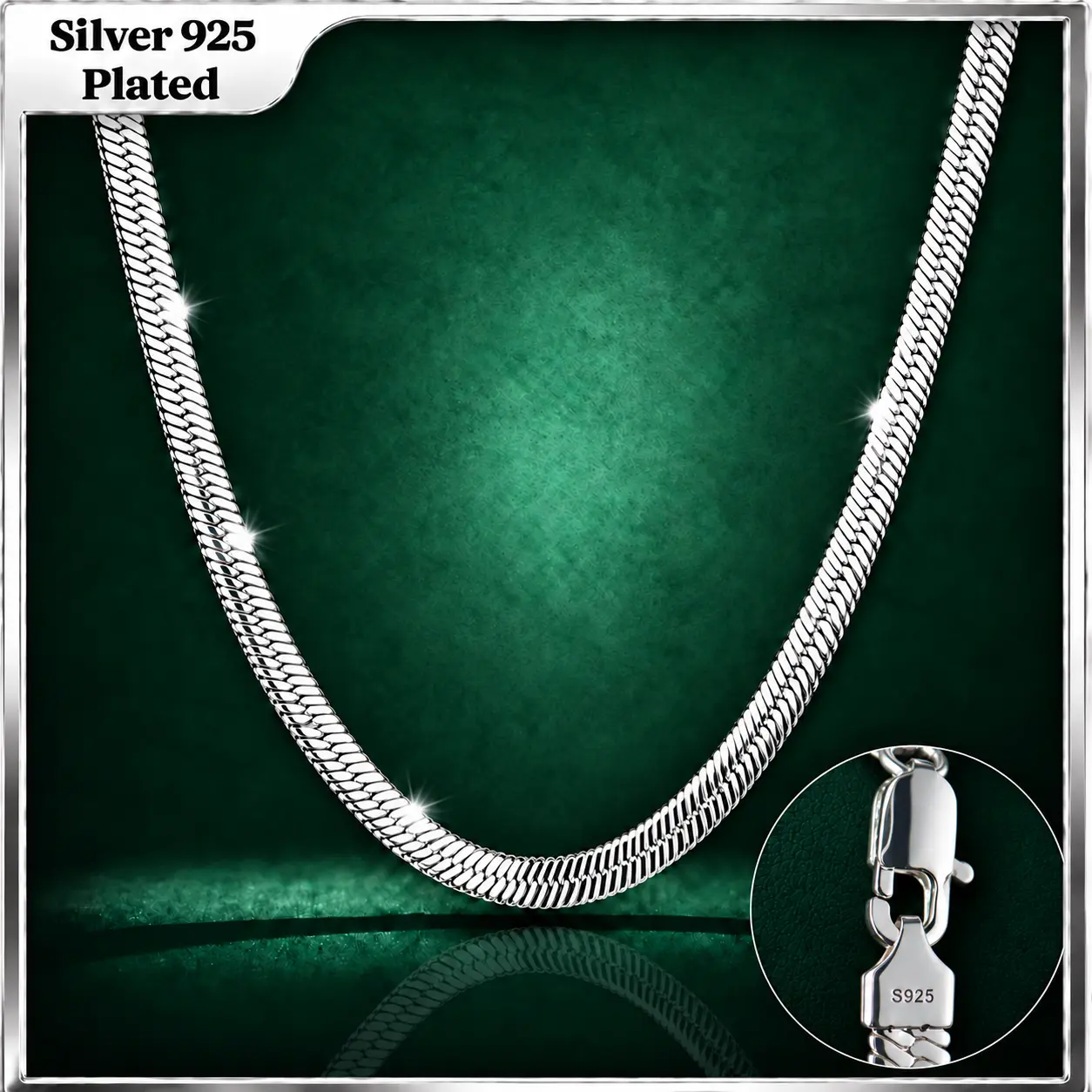 Holylegend  S925-Plated Herringbone Chain Necklace Chain，Secure Clasp, Gift， Fresh Gold Styles For Everyday Wear
