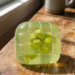 Pawtoto Four-Leaf Clover Cube Squishy Toy Handmade Food Grade Silicon Creamy Clay Feel Soft Quick Rebound
