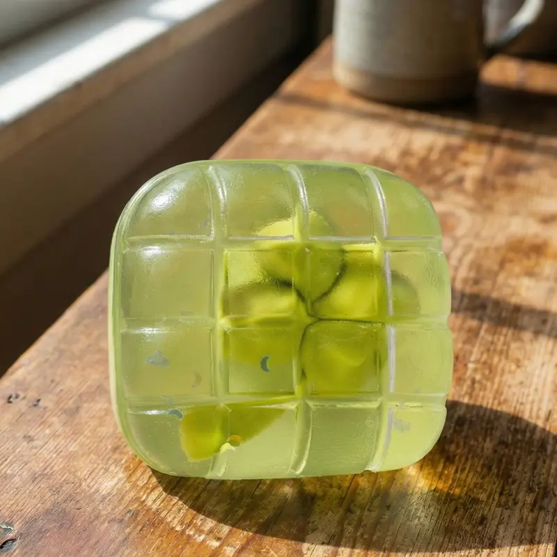 Pawtoto Four-Leaf Clover Cube Squishy Toy Handmade Food Grade Silicon Creamy Clay Feel Soft Quick Rebound #Summervibes