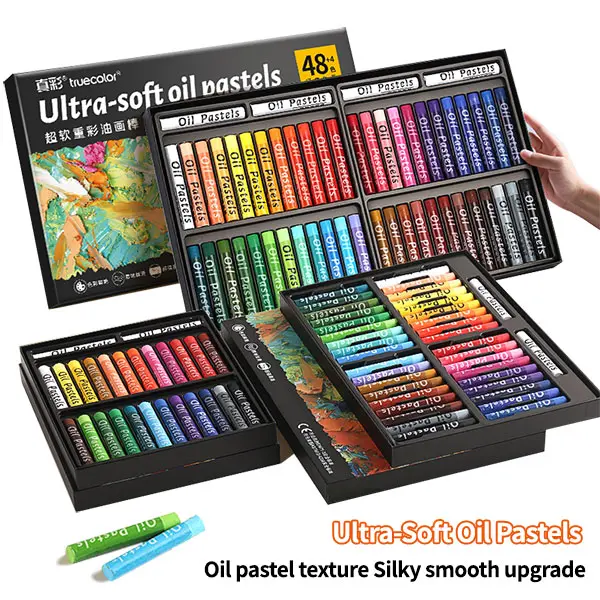 Truecolor Ultra-Soft Heavy Color Oil Pastels Art Kit, Premium Art Box Pastels for Artists, Ideal Gift for Students, Outdoor Crafting Supplies, Art Kits