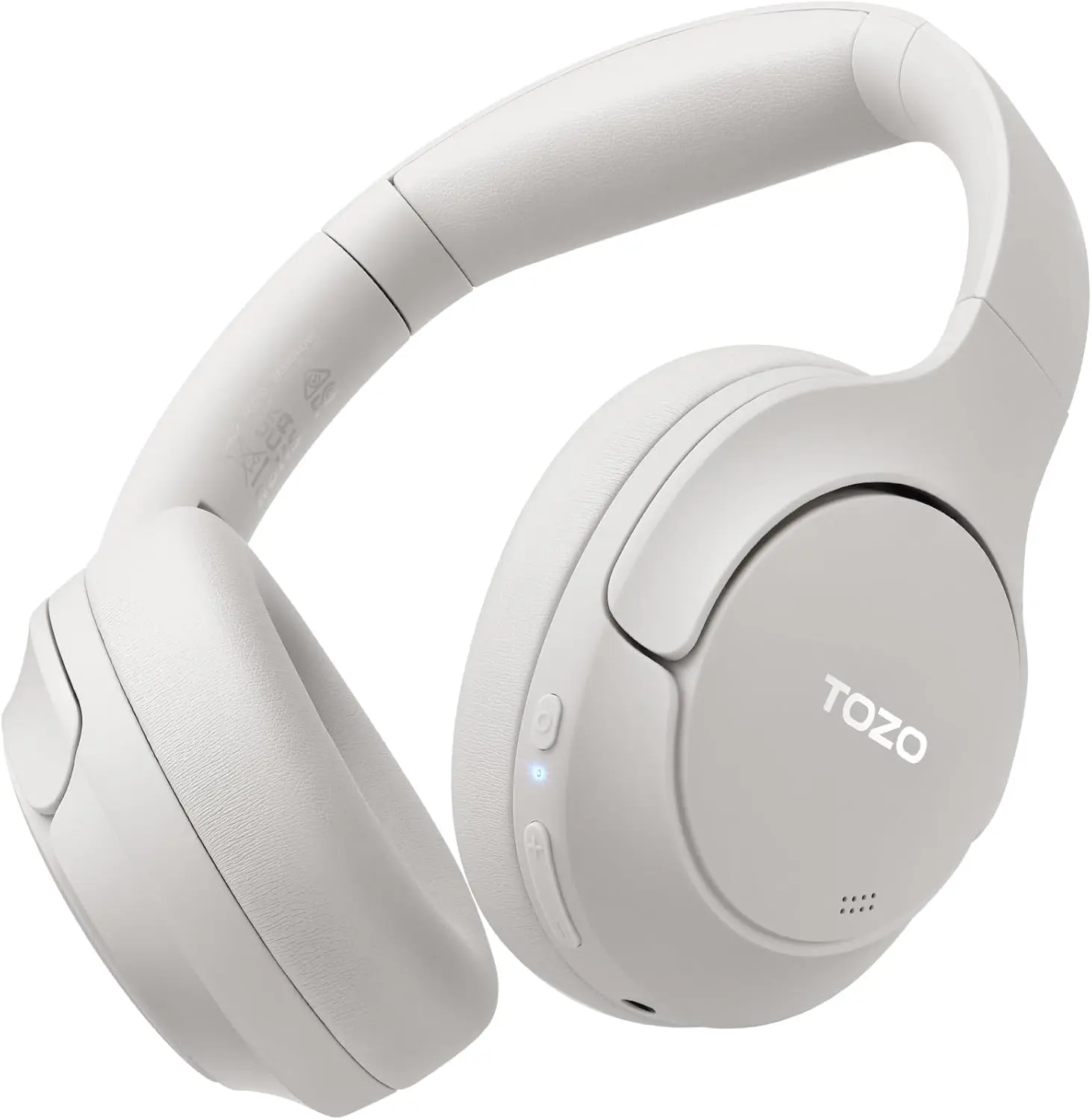 TOZO-HT2 Hybrid Active Noise Cancelling Over-Ear Headphones with Transparency Mode, Wireless Bluetooth Audio Headset, Ideal for Travel & Gym, Perfect Father's Day & New Year Gift (Active Noise Control Included), Active Noise Control + Transparency