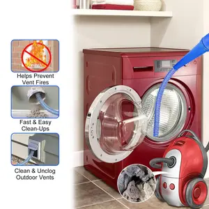 Dryer Vent Cleaner Kit - with Vacuum Hose Attachment,Dryer Vent Vacuum Hose Replacement Parts,Cleaning for Washer Home Appliances,Removes Lint with Vacuum Cleaner
