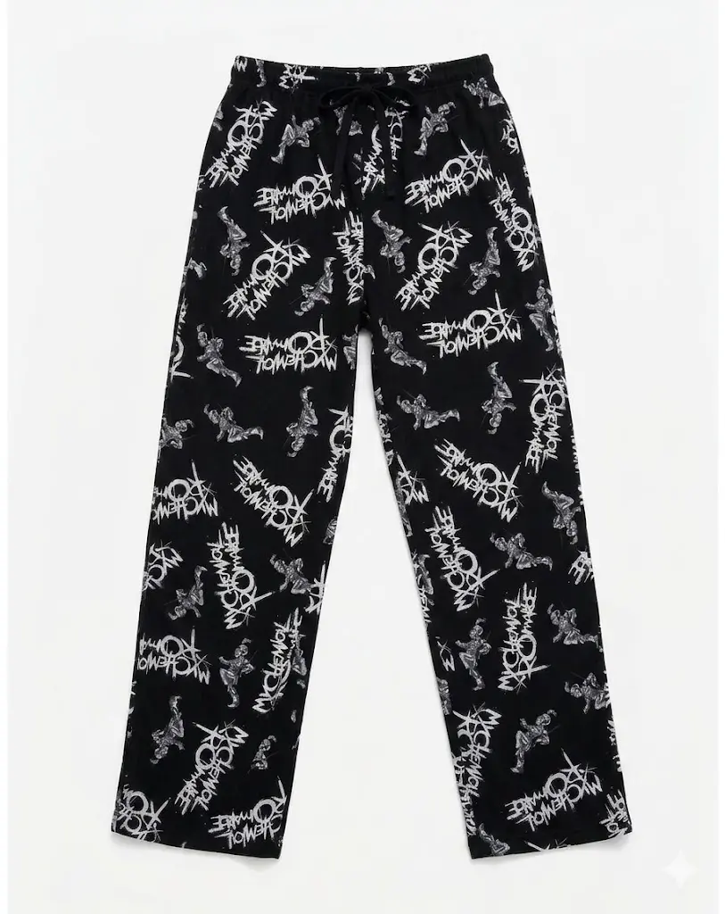 Women's My Chemical Romance Black Parade Graphic Pajama Pants - Aesthetic Adjustable Drawstring MCR Band Loungewear Bottoms, Comfortable Breathable Elastic Fit, All-Seasons Day