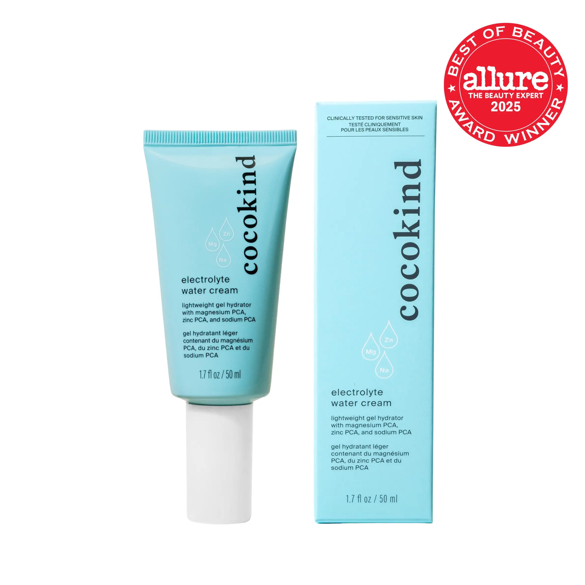 [cocokind] Electrolyte Water Cream | Lightweight Hydrating Face Moisturizer | Sensitive Skin-Friendly