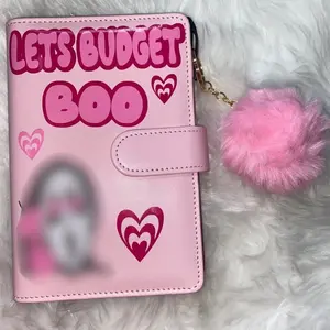 Pink custom  A6 Ring Money Binder with Finders Includes Envelopes Lined Paper Budget Expense Paper Stick Notes and 4 Cash Envelopes for Coupon Invoices Cash Notes Receipts and Other Items