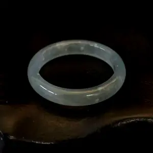 Skinny Band Jade Ring , Width 3.5-4 mm, Minimalist Gemstone Ring