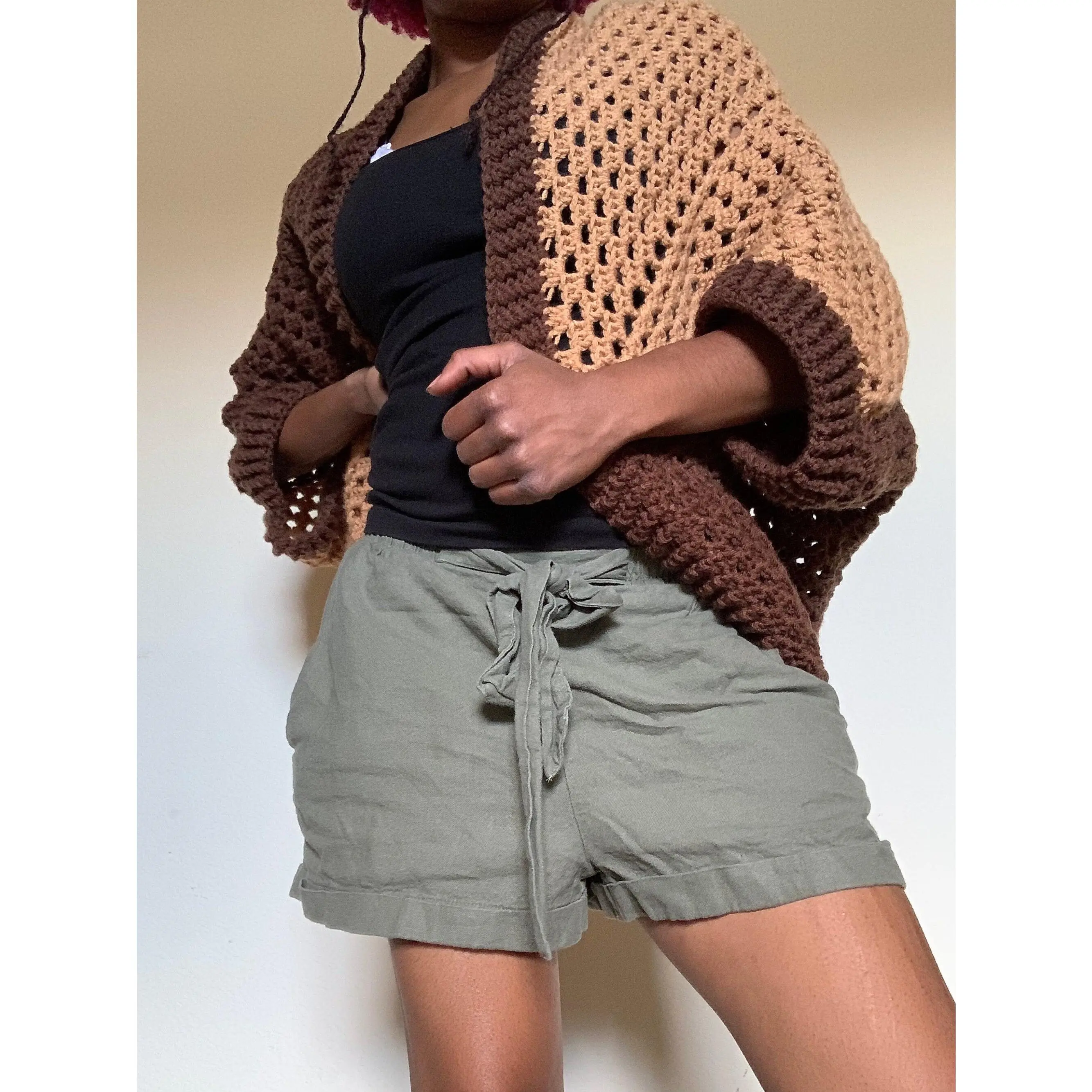 Crochet Brownie Cocoon Cardigan