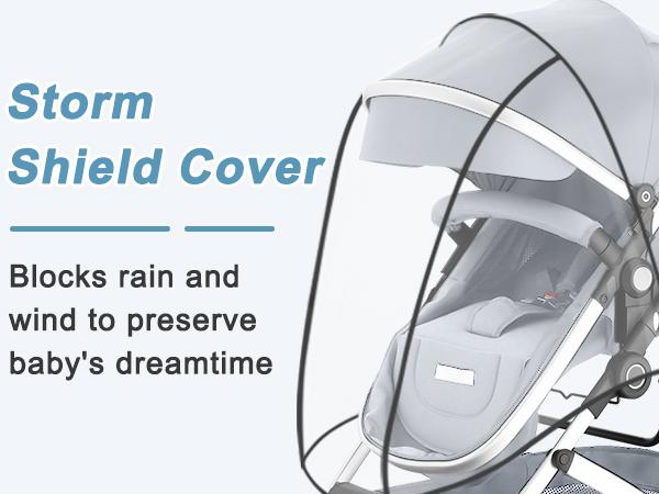 EROMMY 6-in-1 Baby Stroller with Bassinet, Convertible Infant Stroller with Adjustable Backrest & Canopy, Foldable Pushchair with Reversible Seat and Cover for Newborn 0-36 Months (Gray, Black)