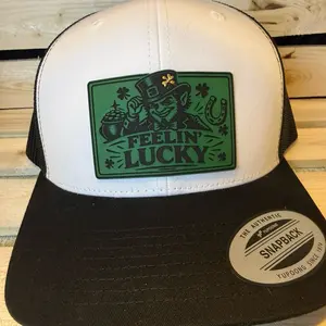Feelin’ Lucky Leprechaun Trucker Hat | St. Patrick’s Day Snapback | Funny Lucky Hat