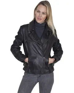 Scully Women's Motorcycle Leather Jacket - L333