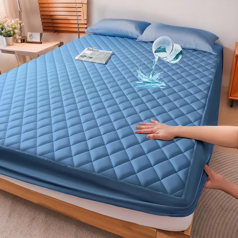 Bepatio Waterproof Mattress Protector For Queen,Twin Size,6''-18'' Deep Pockets Fitted Sheet, Breathable Friendly Fabric & Machine Washable Cooling Bedding Cover for Bedroom, Guest Room,Solid Color, bamboo sheet set