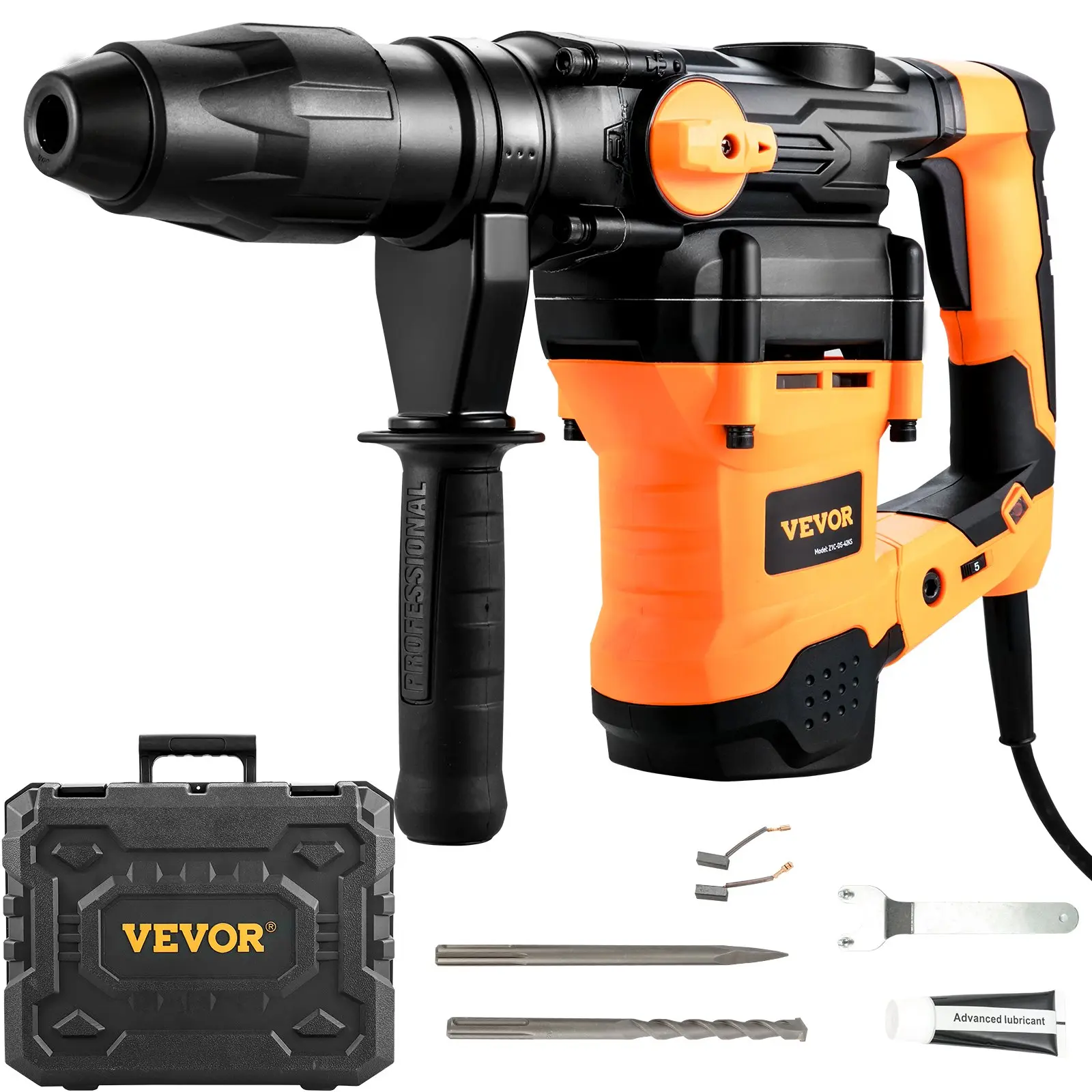 【Summerfinds】VEVOR Rotary Hammer Drill Corded Drills 1-9/16" 3 Modes SDS-MAX Chipping Hammers, Drill Tool, Power Drill Set