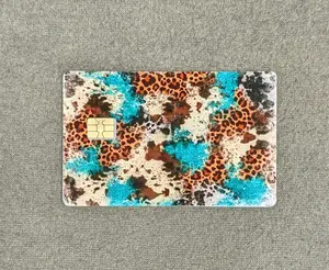 Teal Cheetah Cow #16 Card Protector Sticker, Overlay, Decorative Only