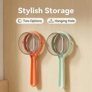 Peeler with Storage Container (Orange & Green), Stainless Steel Vegetable Peeler with Non-Slip Handle for Fruit & Veggies