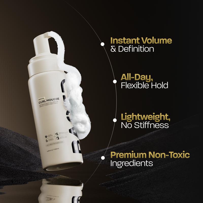 BASED Curl Mousse | Defines & Adds Instant Volume for Frizz-free Curls | Simple, Effective, BASED.