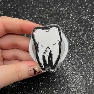 Lucky Tooth Kindle Grip, Bookish Dark Romance Phone Holder, Gothic Pop Socket, Magnetic Phone Accessory, Gift For Book Lovers