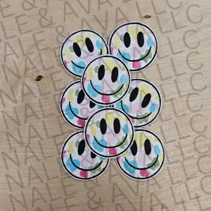 Pastel Smiley Hat Patch (1 Patch)