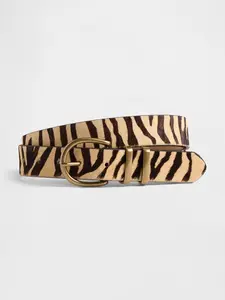 Gap Women's Tiger Print Calf Hair Belt