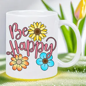 One Piece Eleven Ounce Rainbow Heart Mug Featuring Kindness Matters Print