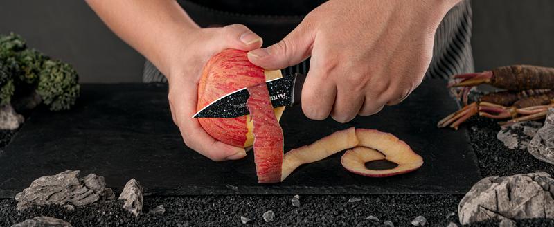 Astercook Knife Set, 6 Piece Kitchen Knife Set, Aesthetic Blade Knife Block Stainless Steel