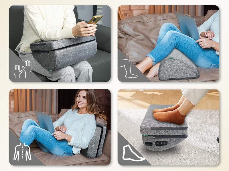 Snailax Vibration Foot Massager with Remote Control: Therapy Device, Full body relaxation, good for Lightweight. This device is easy to use to massage your feet, calves, legs, or waist, eliminating pain and discomfort. Bets Gift for your family.
