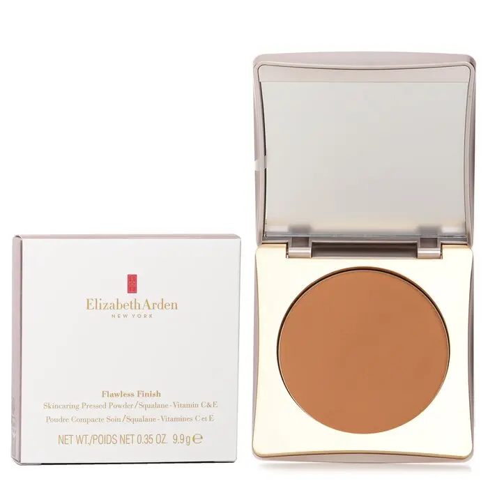 Elizabeth Arden Flawless Finish Skincaring Pressed Makeup Powder - #Deep, 9.9g, Smooth Soft Focus Powder for Flawless Base, Suitable for All Skin Types, Cosmetic, Moisturize