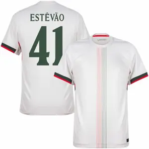 White Color CHE Estevao Away Short Sleeve Jersey, CHE White Estevao 41 2025 Away Soccer Jersey