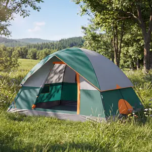 Waterproof Camping Tent 2 Person 4 Person, Easy Setup Dome Tent, Portable Lightweight Tent with Mesh Windows, Windproof Outdoor Tent for Family Camping