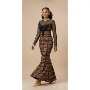The Royal Mosaic Ankara Illusion Gown