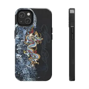 Cool Ed Hardy Dragon Phone Case, suitable for Samsung Galaxy 23 24 25 5G iPhone 17 ProMax Air 16 plus cases  15 pro max 14, 13, 12 with screen protector |     Beautiful Mixed Color |     Shockproof protective case |     Smart  phone case |     a gift for