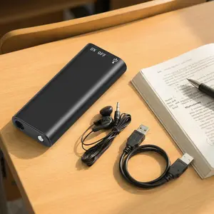 8GB Professional Voice-Activated Recorder, Ultra-Thin Portable Recording Pen with Noise Reduction, MP3 Player for Meetings & Lectures