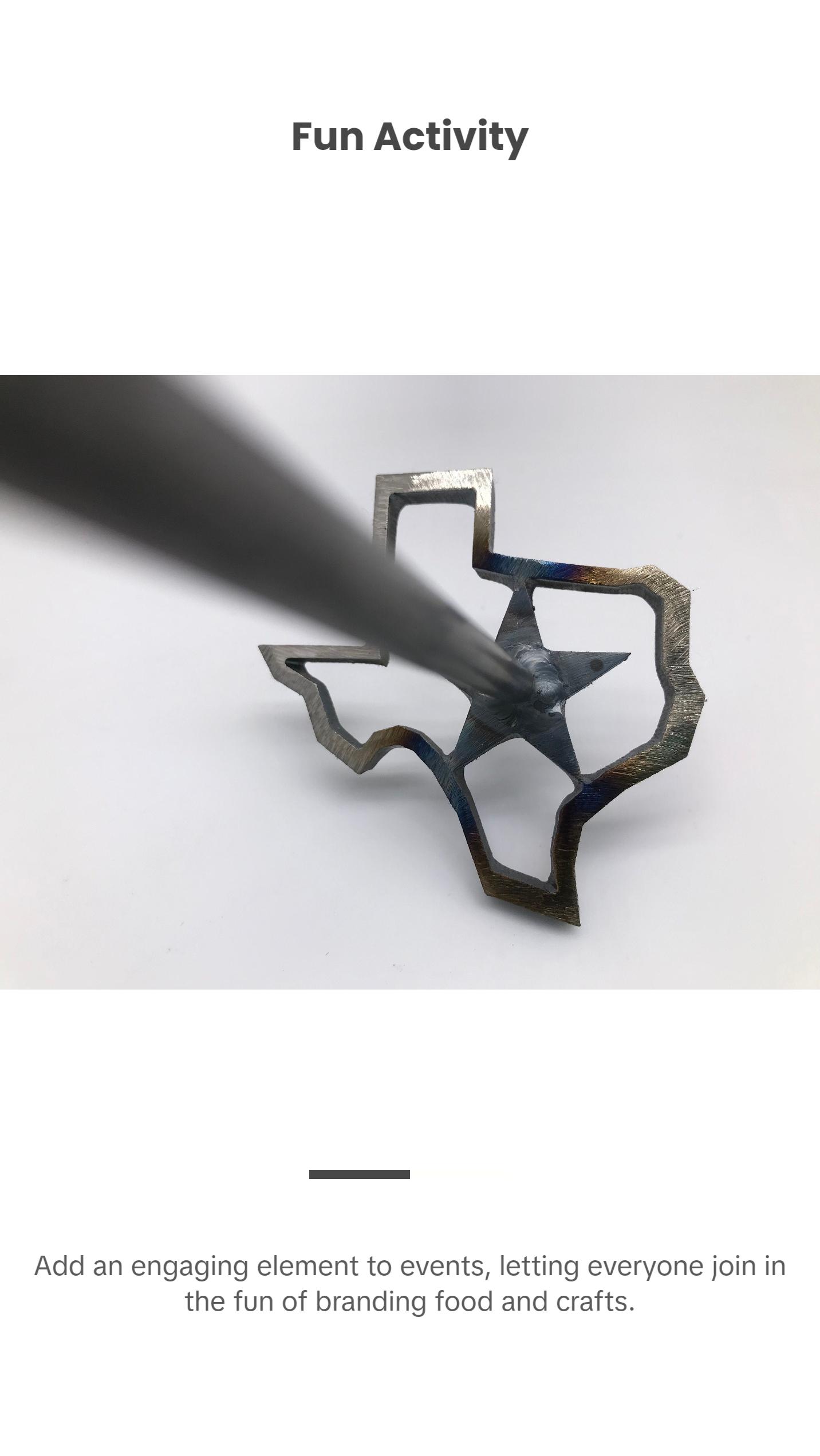 Texas Star Branding Iron for BBQ, Leather, Steaks