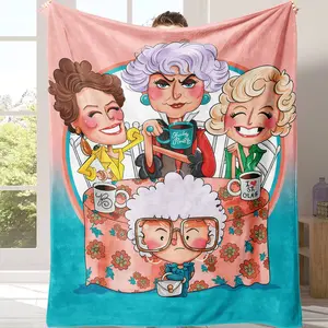 Countdown Sale! Golden Years Cartoon GG Blanket Warm Napping Blanket for Living Room Office Travel Versatile Gift Blanket Cartoon Print for All Seasons Halloween Decor Christmas Gifts Birthday Decorations Suitable for giving to fans, friends and children