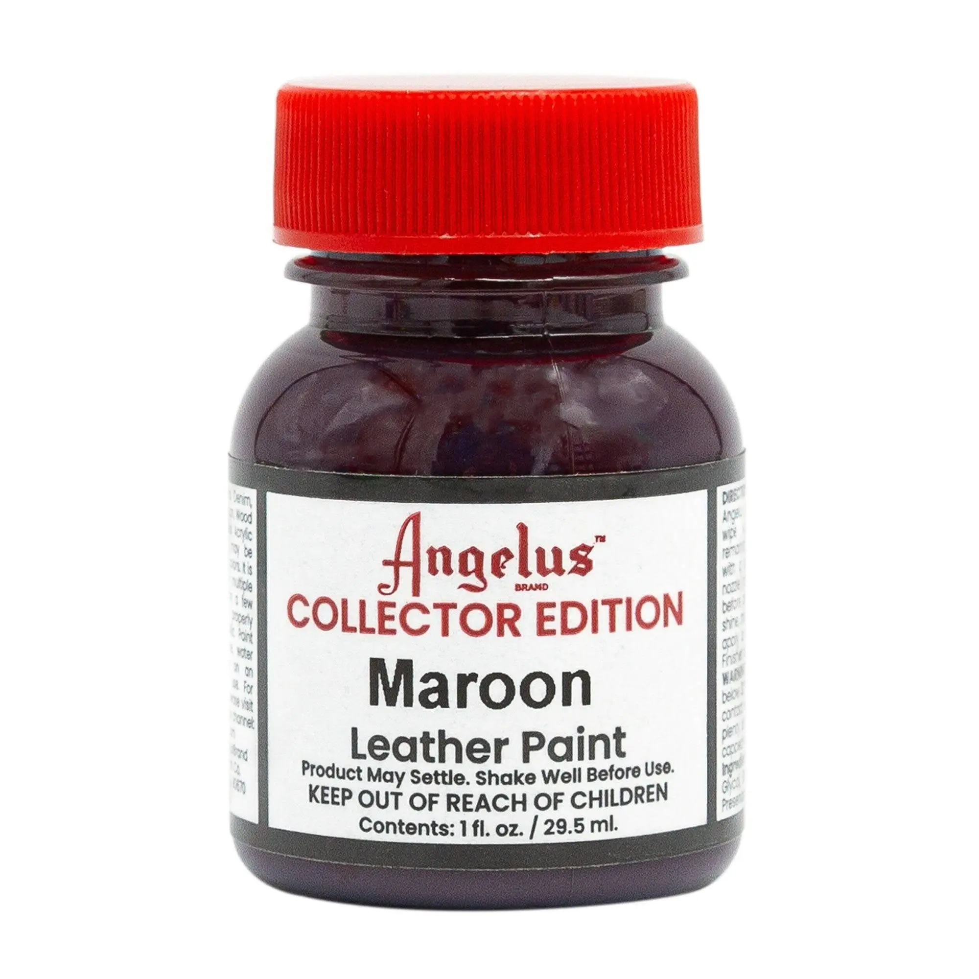 Angelus Collector Edition Maroon - Acrylic Leather Paint, Color Matched To Popular Sneakers, Restore Old Shoes, Customize Footwear