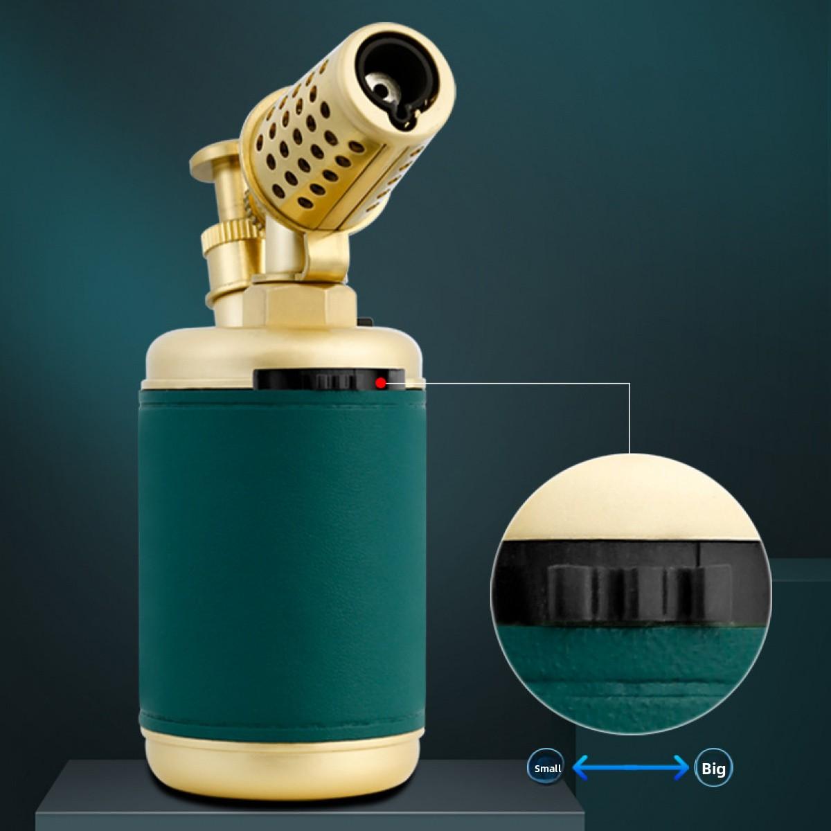 Professional Gas Lighter Windproof Flamethrower 1300℃ Welding Gun Torch for Candle Cooking Barbecue and Moxibustion (Without fuel)