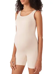 POSHDIVAH Women's Maternity Bodysuit Pregnancy Shapewear Double Lined Sleeveless Tank Top Shorts Romper Jumpsuit pregnancy supply summer clothes cute outfits