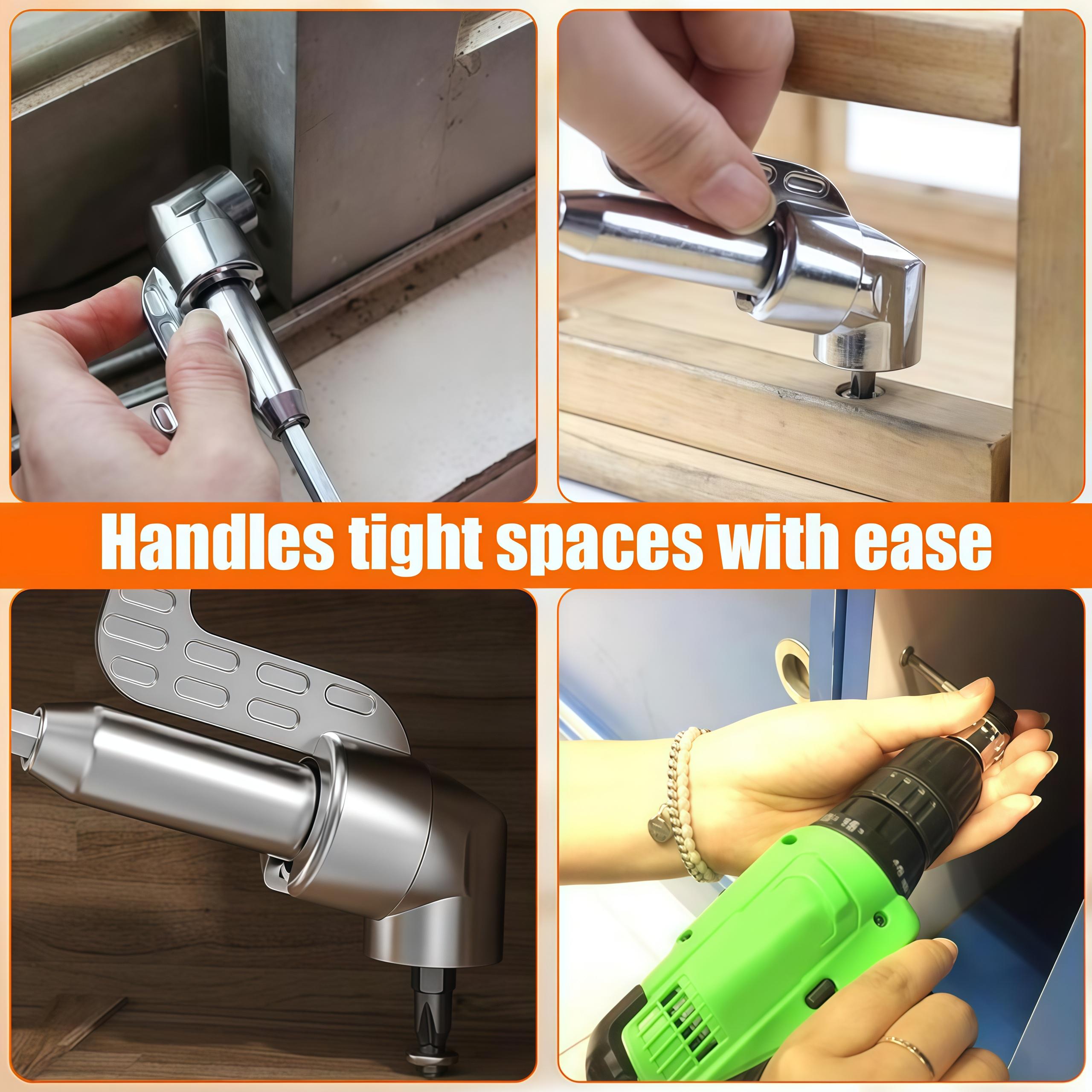 Corner Angled Screwdriver Drill Adapter Screwdriver Batch Wrench Driver Bending Batch Hand Repair Tools Drill Extension Screwdriver Connector