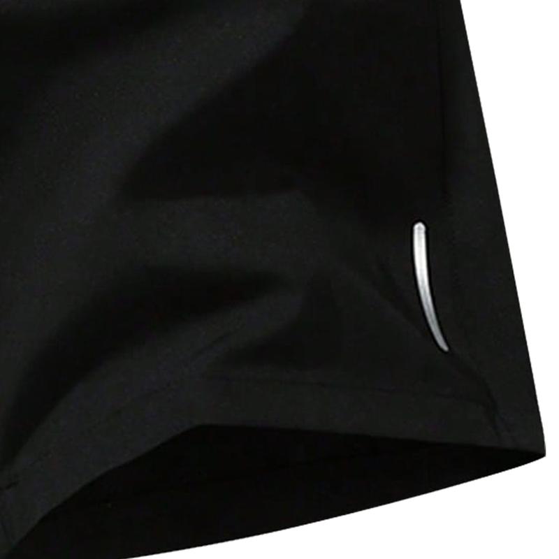 Men's summer sports shorts, breathable quick-dry fabric, drawstring waistband with zipper pockets, lightweight and comfortable, suitable for running, hiking, and everyday outdoor activities