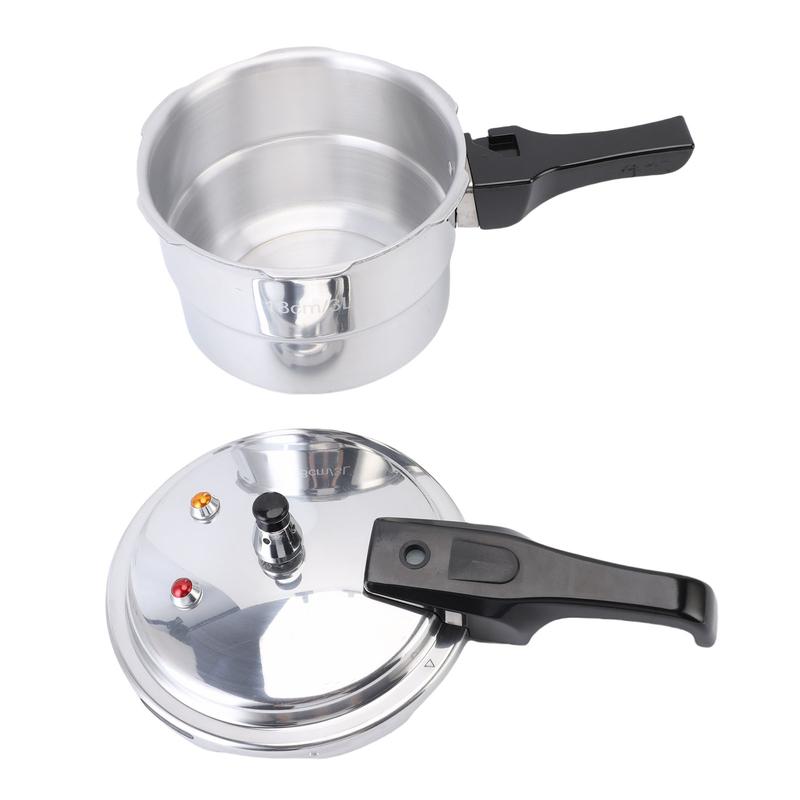 Pressure Cooker With Steam Rack for Kitchen 3L Explosion Proof Aluminium Alloy Safety Stovetop Fast Cooking Canning Cooker Pot