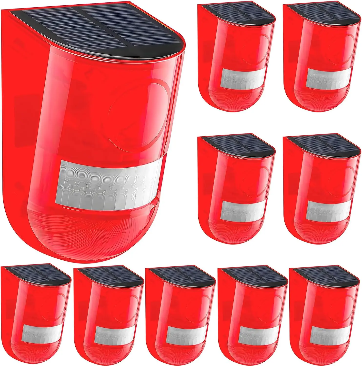 Solar Powered Alarm System  Outdoor with 129dB Motion Activated Sirens, Smart Motion Sensor,   4 Working Modes, IP55 Rating - Home Outdoor Security Safety Device，For Farm, Chicken Coop, Garage