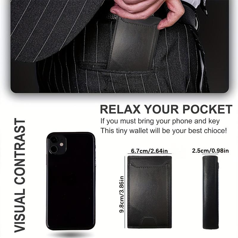 2025 New Men's Business Wallet with Multi-card Slots Magnetic Enclosure RFID Blocking Travel Card Holder Secure Card Pack