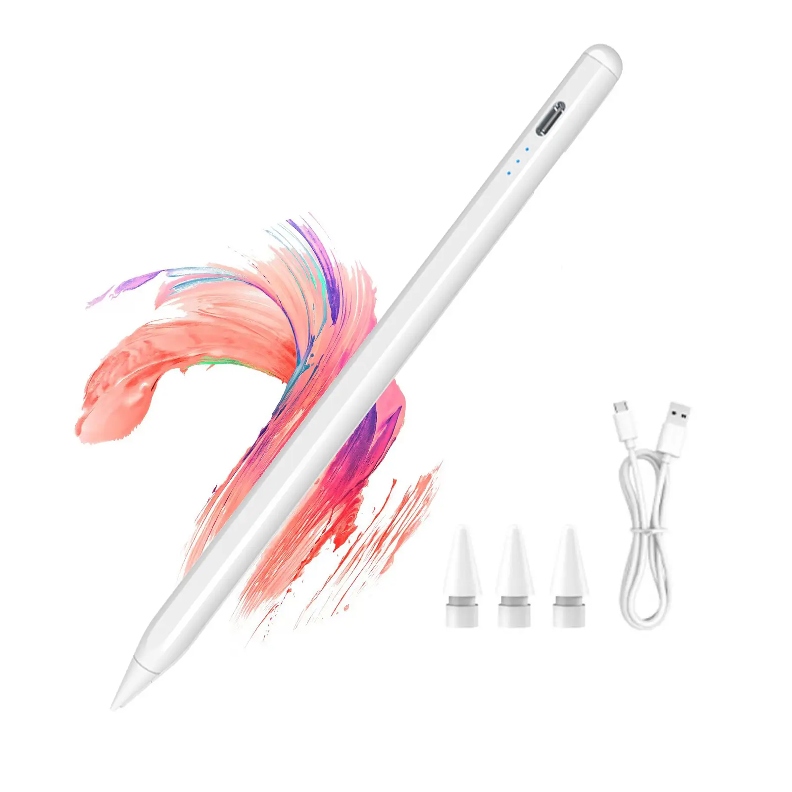 Stylus Pen for iPad 2024-2025 Release, 4X USB-C Fast Charging Pencil Pro for iPad 11/10/9/8/7/6th Gen, Magnetic Attachment/Tilt/Palm Rejection iPad Accessories for Pro 12.9/11/13-inch M5/M4(2018-2025)