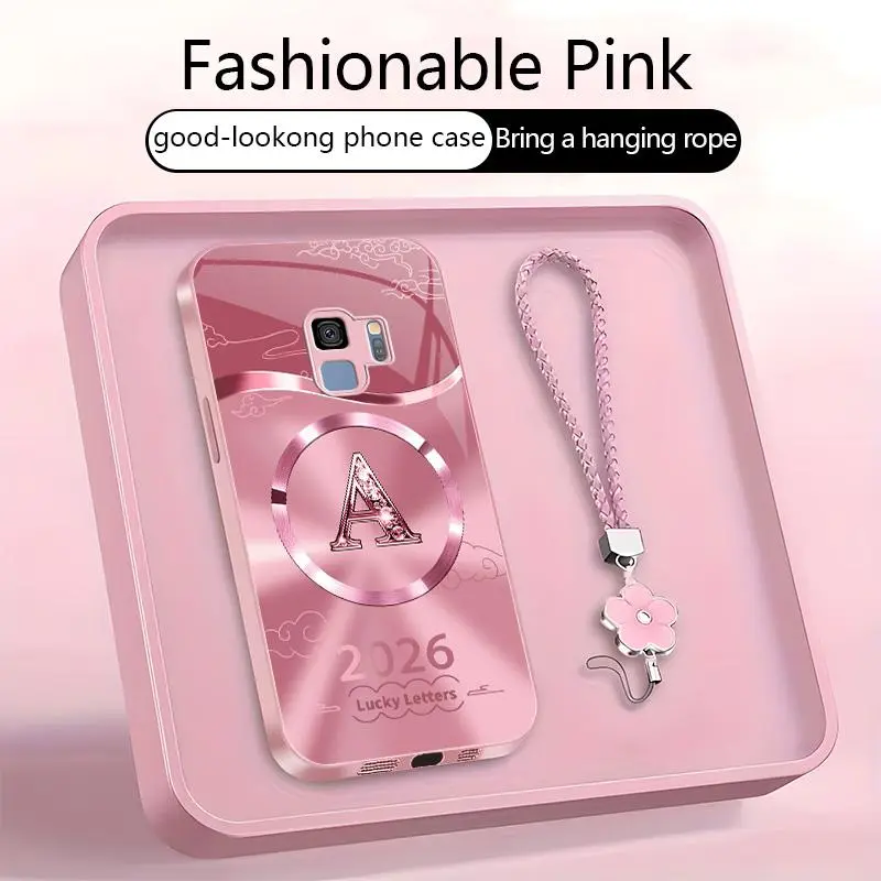 High-End MagSafe Phone Case for Galaxy S9 with Magnetic Attachment Function, Free Lanyard, Mobile Phone Accessories YM99