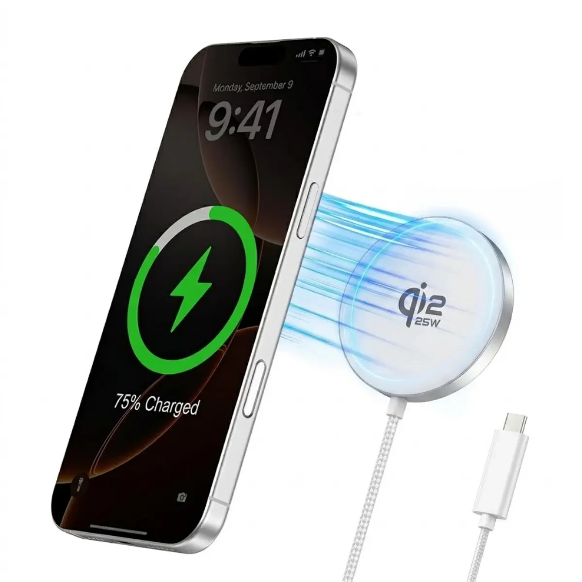 25W Qi2 Magnetic Fast Wireless Charger Pad - Ultra-Slim MagSafe Charging Station for iPhone 17/16/15/14/13/12 Series, AirPods Pro, Samsung S26/S25 Series, Smartphone, Cellphone, Android Device - Lightweight Travel & Desk Essential