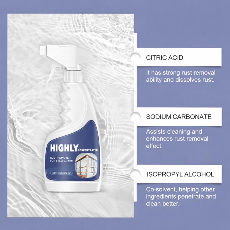 Multi-functional rust remover, stainless steel cleaner, rust remover