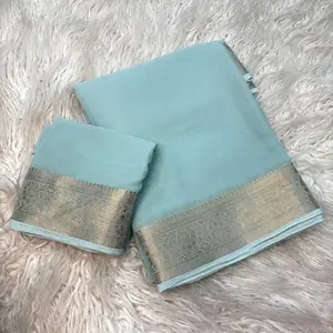 Soft tissue georgette Sare with Blause piece