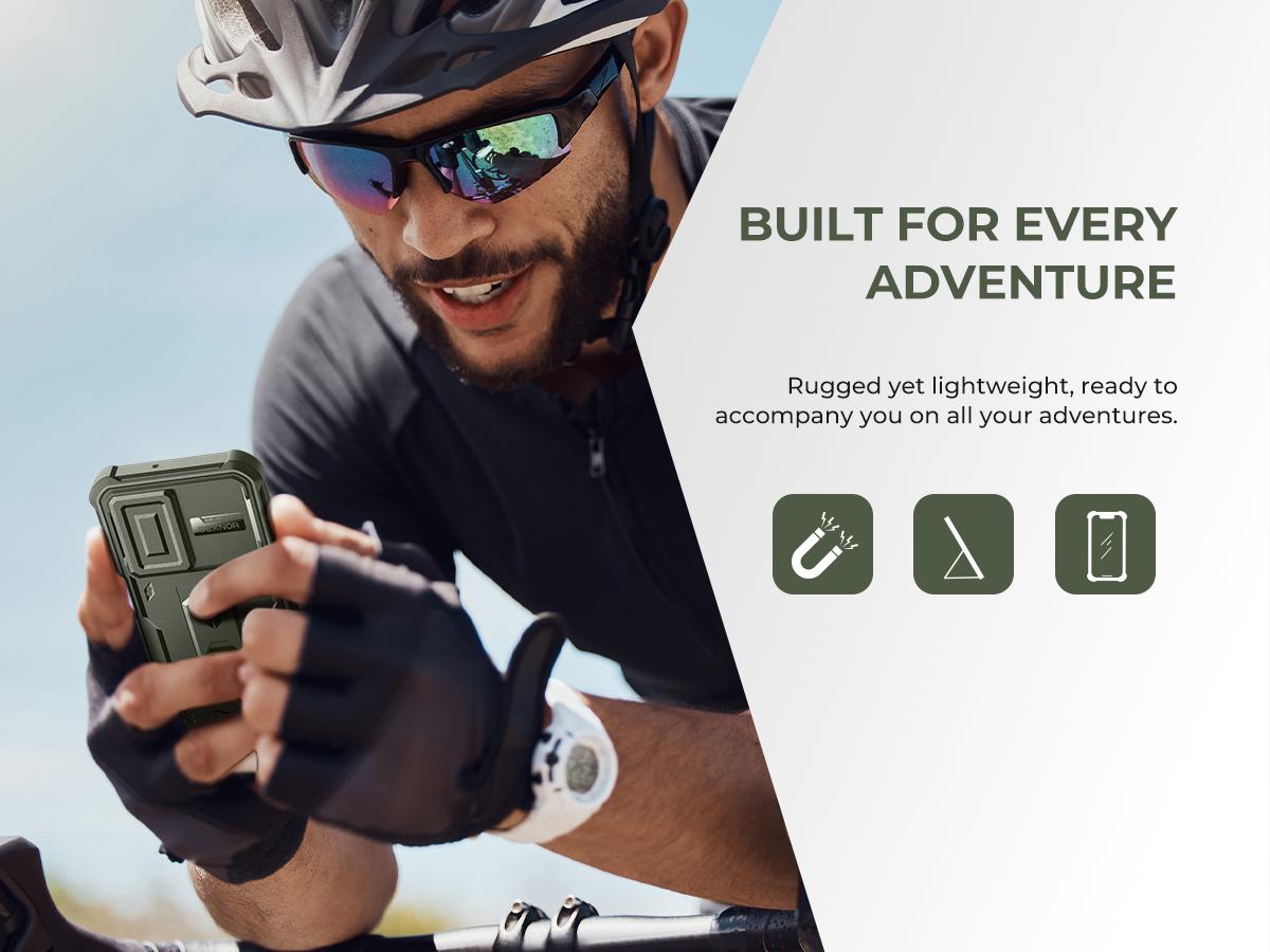 Dexnor for Samsung Galaxy A17-5G Case, [2 Front Frame] [Bulit-in Magnetic Slide Camera Cover & Kickstand] Heavy Duty Protection Shockproof Samsung A17-5G Case with Screen Protector, 6.7in