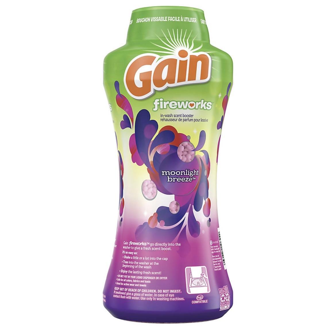 Gain Fireworks In-Wash Scent Booster Beads, 34 oz. - Moonlight Breeze