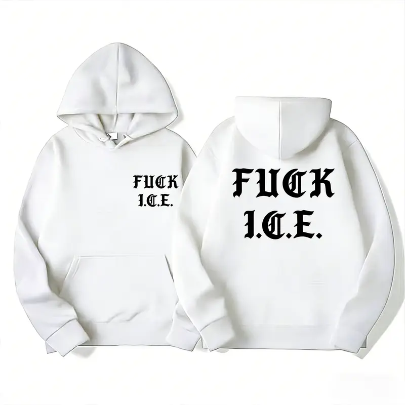 FCK ICE Old English Hoodie, Funny Political Shirts, Pro Immigration Tshirt, Anti-ICE Shirt, Anti-Trump Tee, Social Justice Shirt