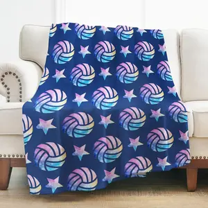 Volleyball Blanket Gifts for Teen Girls Boys Kids Soft Flannel Throw 60"x80" Volleyballs Accessories Sports Lovers Team Decorations Cozy Stylish Addition